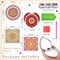 4 Pcs Diamond Painting Compact Mirror DIY Painting Pocket Portable Folding Purse Mirror for Women Diamond Art Mom Gifts for Mother's Day Nurse Week Party Favors(Bright Mandala)
